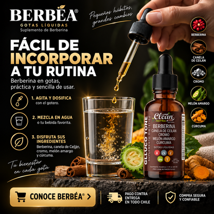 BERBÉA® — Gotas Liquidas Suplemento Berberina