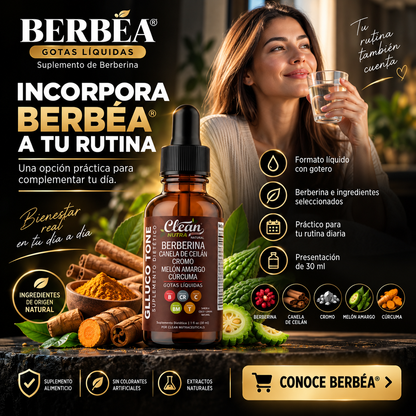 BERBÉA® — Gotas Liquidas Suplemento Berberina